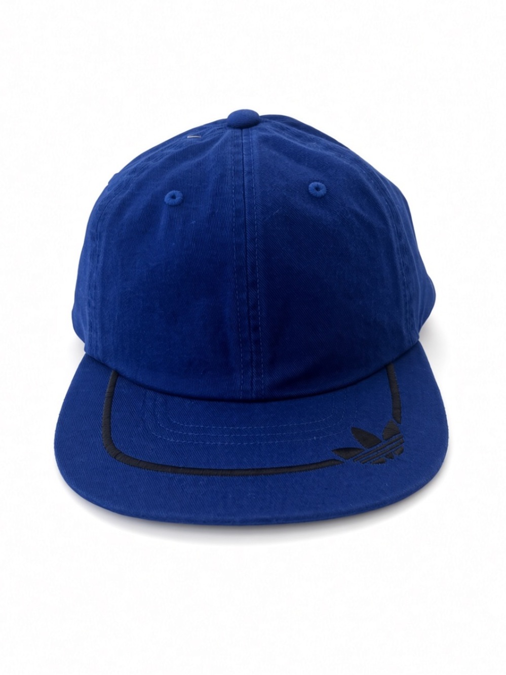 Adidas Originals Blue Baseball Cap with Black Embroidered Trefoil Logo NWT
